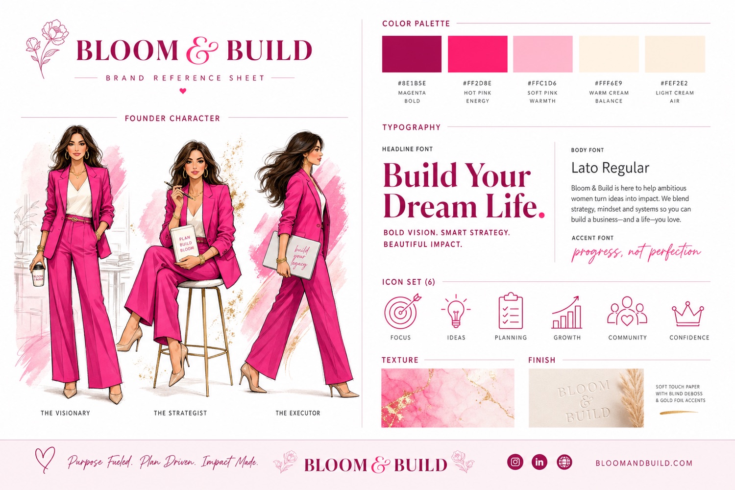 Brand reference sheet example